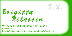 brigitta milassin business card